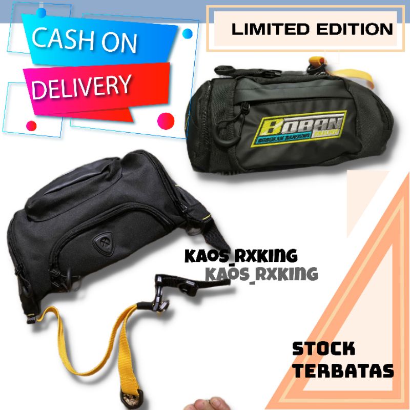 TAS knalpot BOBAN & kaos RX king BOBAN COD