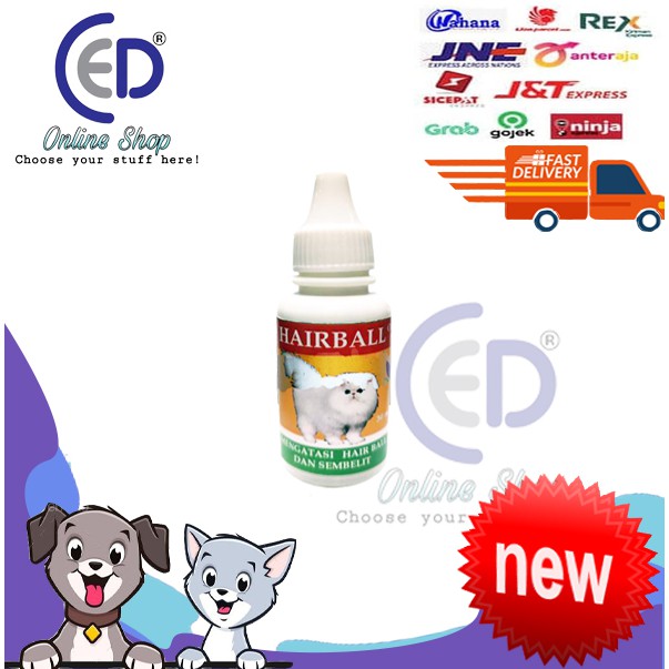 hairball oil cat 30ml mengatasi hairball &amp; sembelit kucing