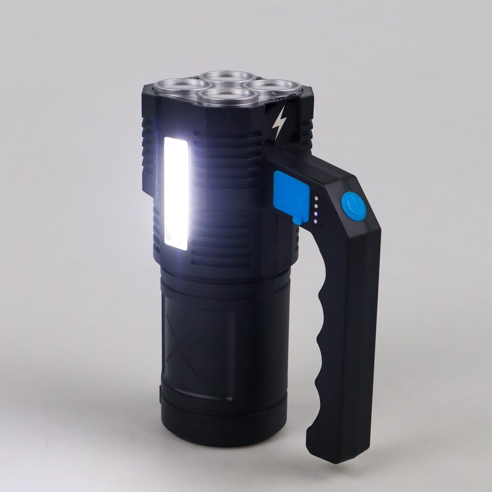 Senter Darurat Multifungsi Portable Flashlight Rechargeable LED+COB 1200mAh - SL16 - 7CFL02BK Black