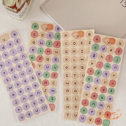 

KIANDAA SS0011 1Pc CUTE ALPHABET Sticker huruf Deco kiss cut polcos DIY Planner BUJO Stiker Aesthetic scrapbooking KIANDA