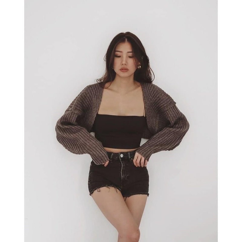 CROP TOP OVERSIZE BOLERO | CARDIGAN CROP OUTER RAJUT