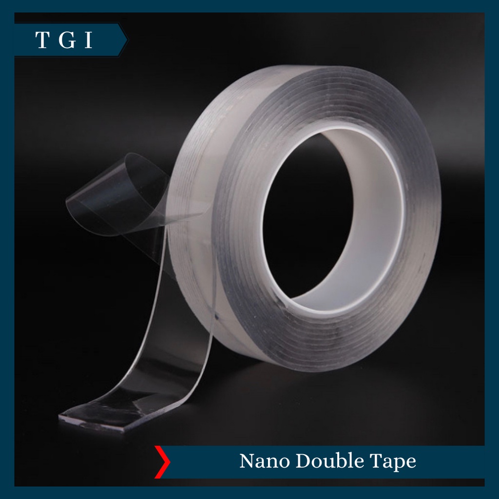 TGI - DOUBLE TAPE NANO TAPE GRIP TAPE ISOLASI 2 SISI SELOTIP TAPE PEREKAT SUPER