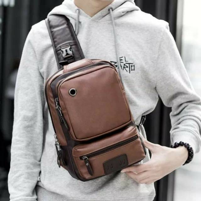 Premium Tas Selempang Kulit Pria Tas Slempang Besar