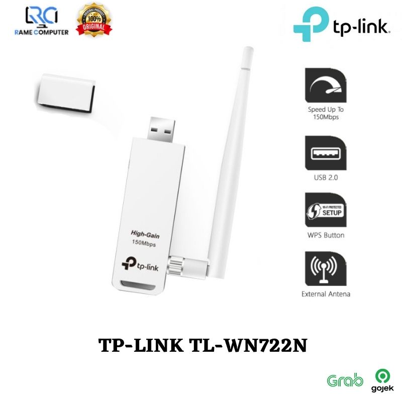 TP-LINK TL-WN722N 150Mbps High Gain Wireless Usb Wifi Antena