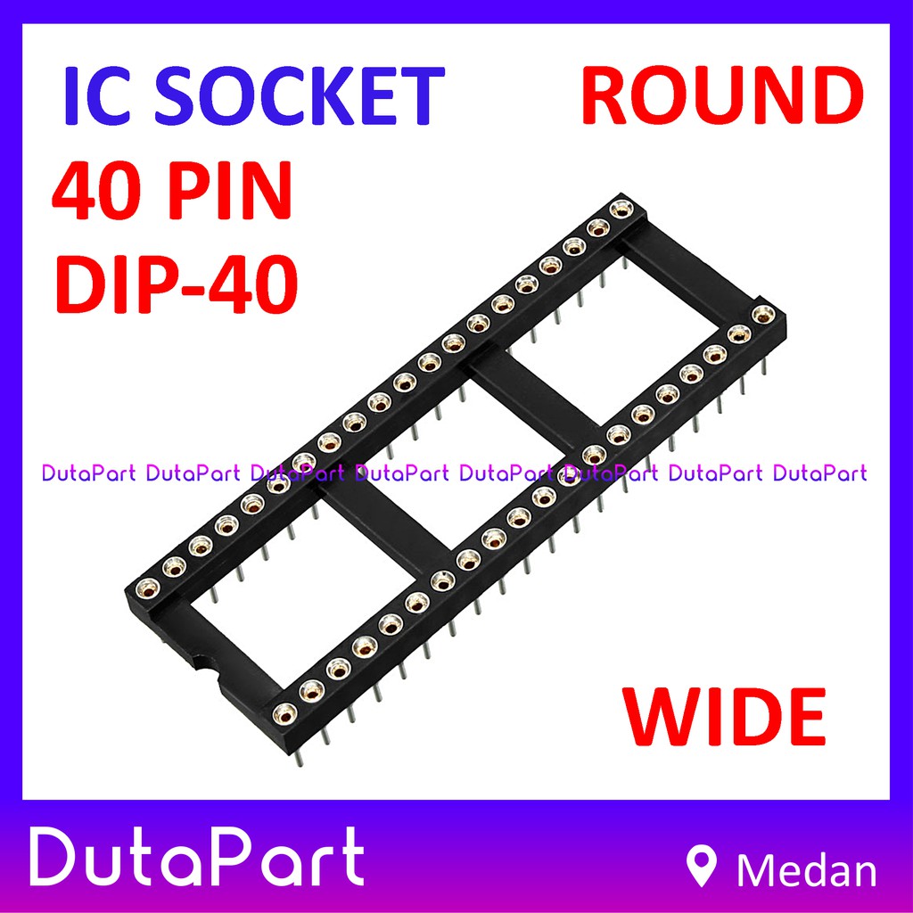 Socket IC 40 PIN 40PIN Round Bulat Adapter Soket DIP-40 DIP40 40P WIDE