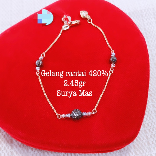Gelang rantai emas 420%