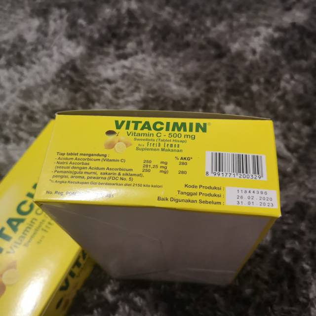 Vitacimin Sweetlets box isi 50stripx2tablet rasa Fresh Lemon