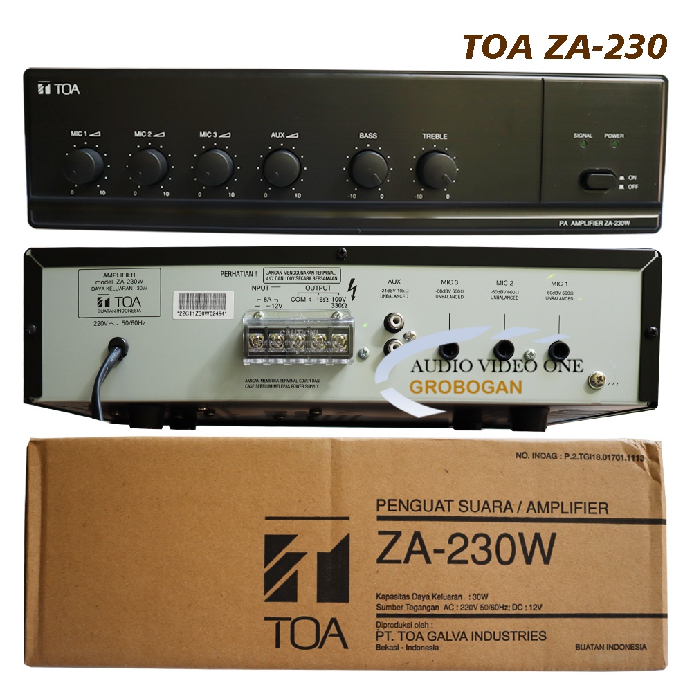 Ampli Toa ZA 230 Power Amplifier Masjid dan Kantor Sekolah ZA-230W Asli GARANSI RESMI