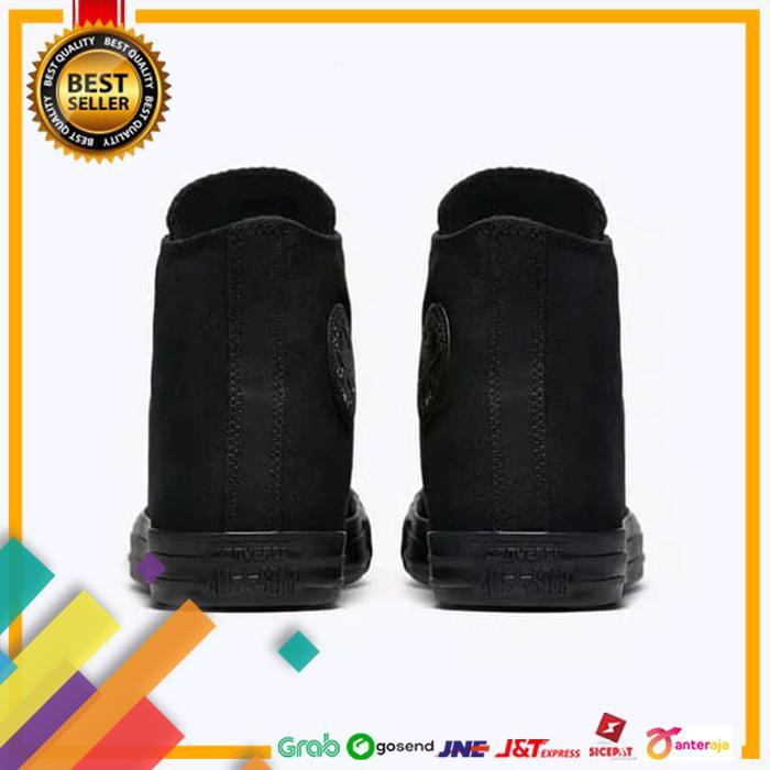 NEW.. SEPATU CONVERSE CTAS CANVAS HI MONO FULL BLACK 1W881 ORIGINAL ..TERMURAH