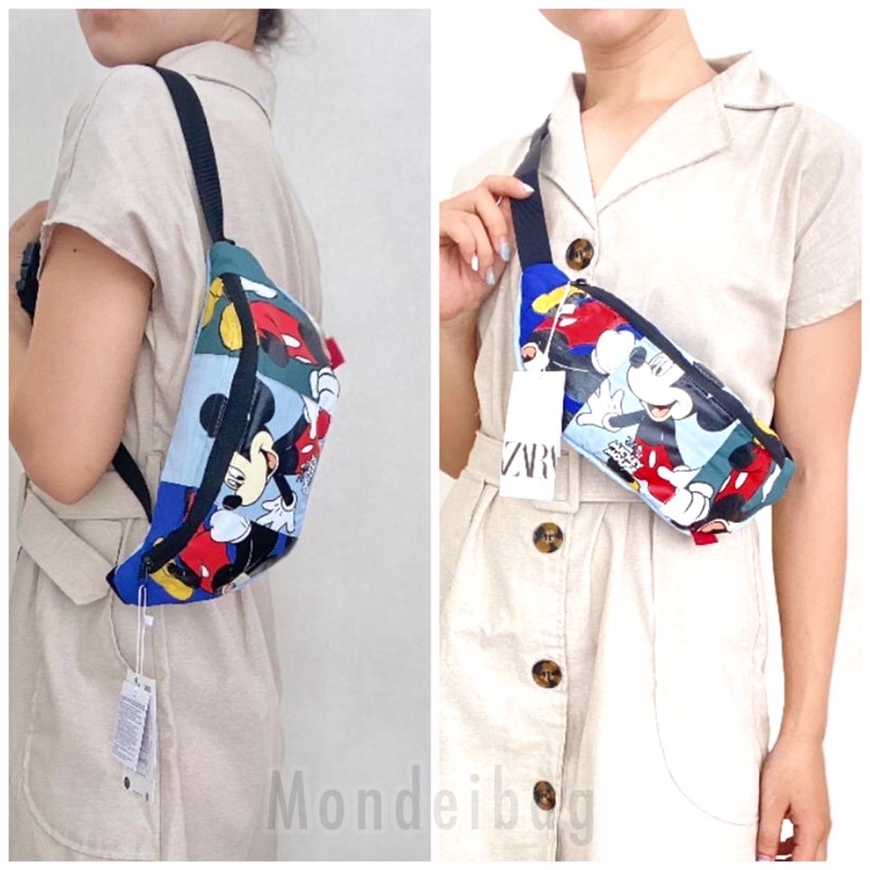 ORIGINAL  ZARA kids mickey waistbag / tas pinggang zra anak cowok cewek / wb zr bumbag / tas import