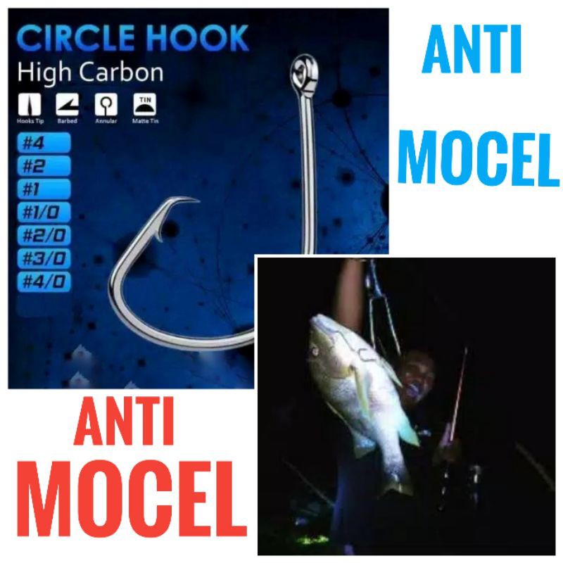 Circle Hook Mata Kail Bulat Anti Moncel Cingir kuat sircle