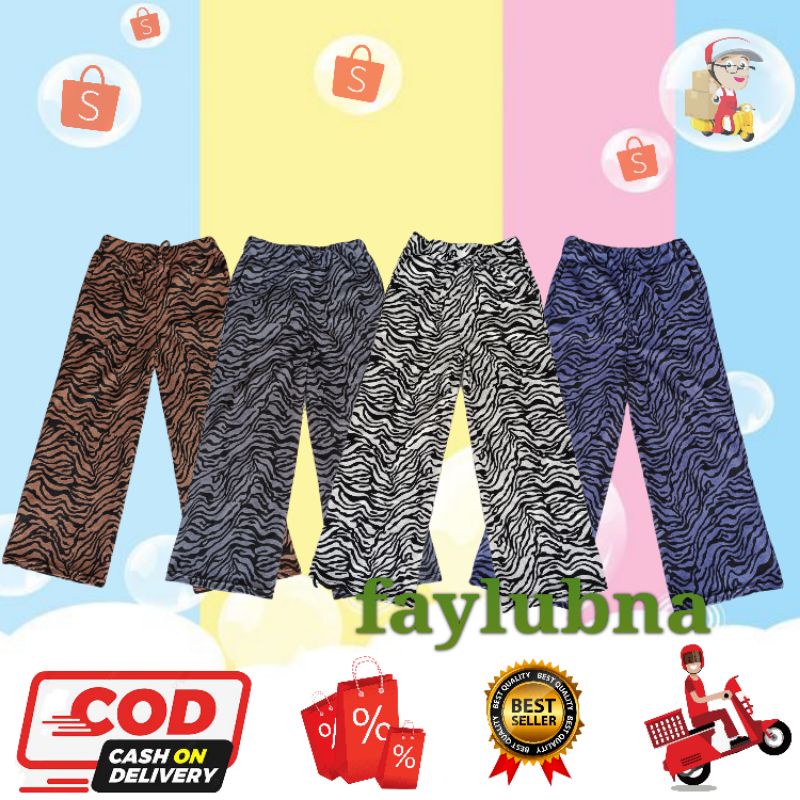 Celana Kulot Zebra Anak Terbaru / kulot Motif Anak Perempuan / Celana Kulot Crepe Anak / Bahan Anak Perempuan / Culottes Pants / Celana Panjang Anak Tanggung