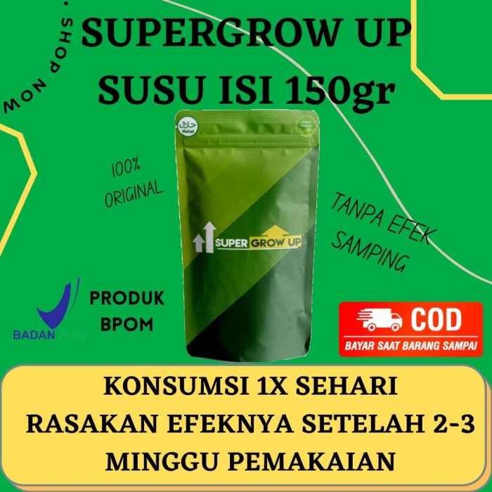 

SUPER GROW UP Peninggi Badan Original - Suplemen Susu Penambah Tinggi