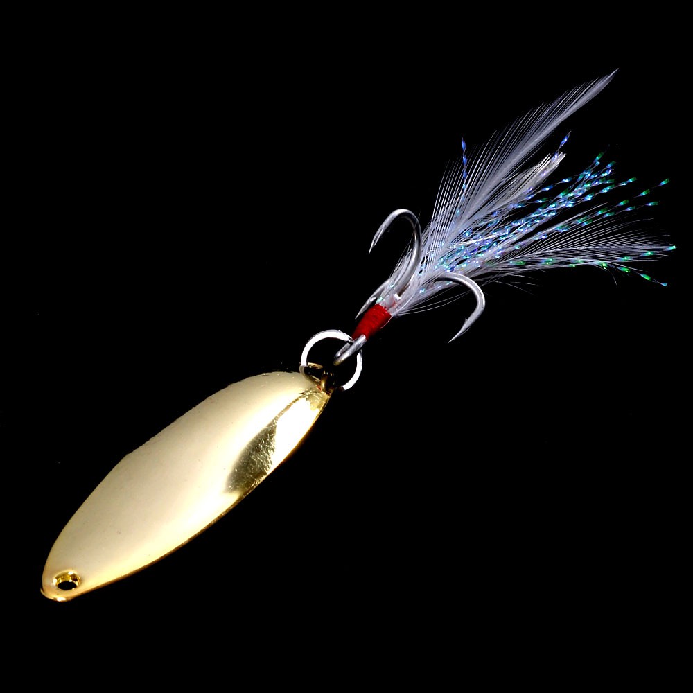 HENGJIA 2pcs 5/7/10G Spoon Spinner Umpan Pancing Swimbait Fishing Lure Ikan Sequin Bait Wobbler Kail