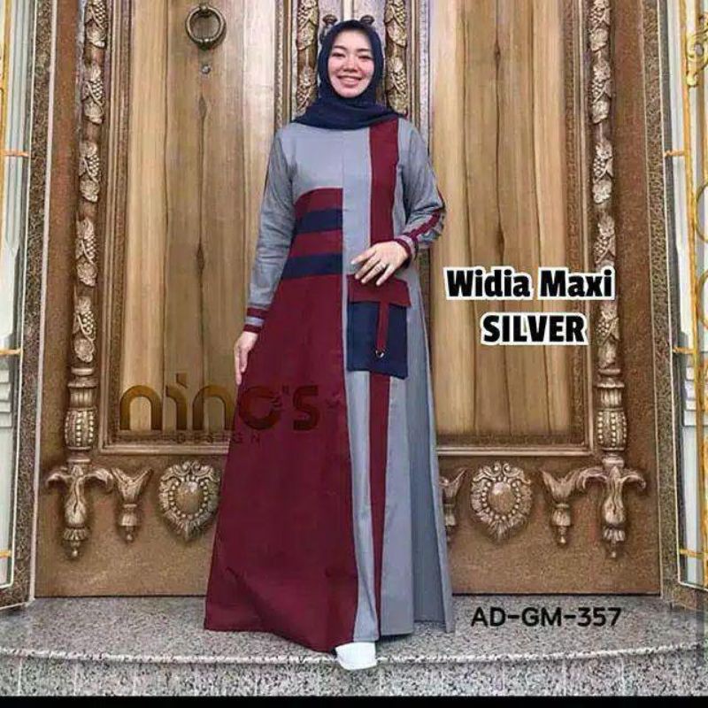 widi maxi dress busana muslim terbaru gamis