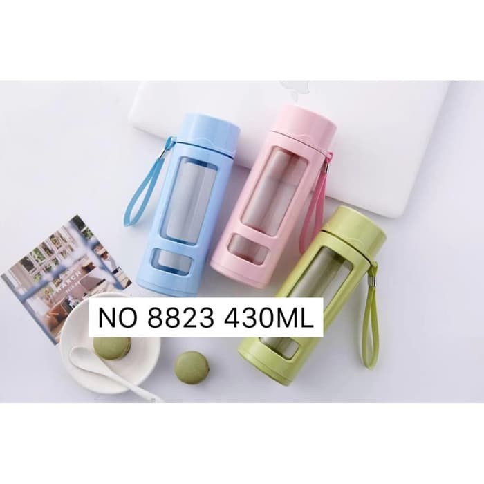 Idashi Olshop || Botol Minum Kaca 430ml Termurah / Botol Minum Tumbler