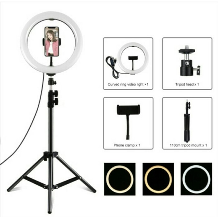 Ring Light LED 26CM/33CM Photo Studio Light With Tripod Selfie Stick Phone Ringlight Camera Makeup Beauty