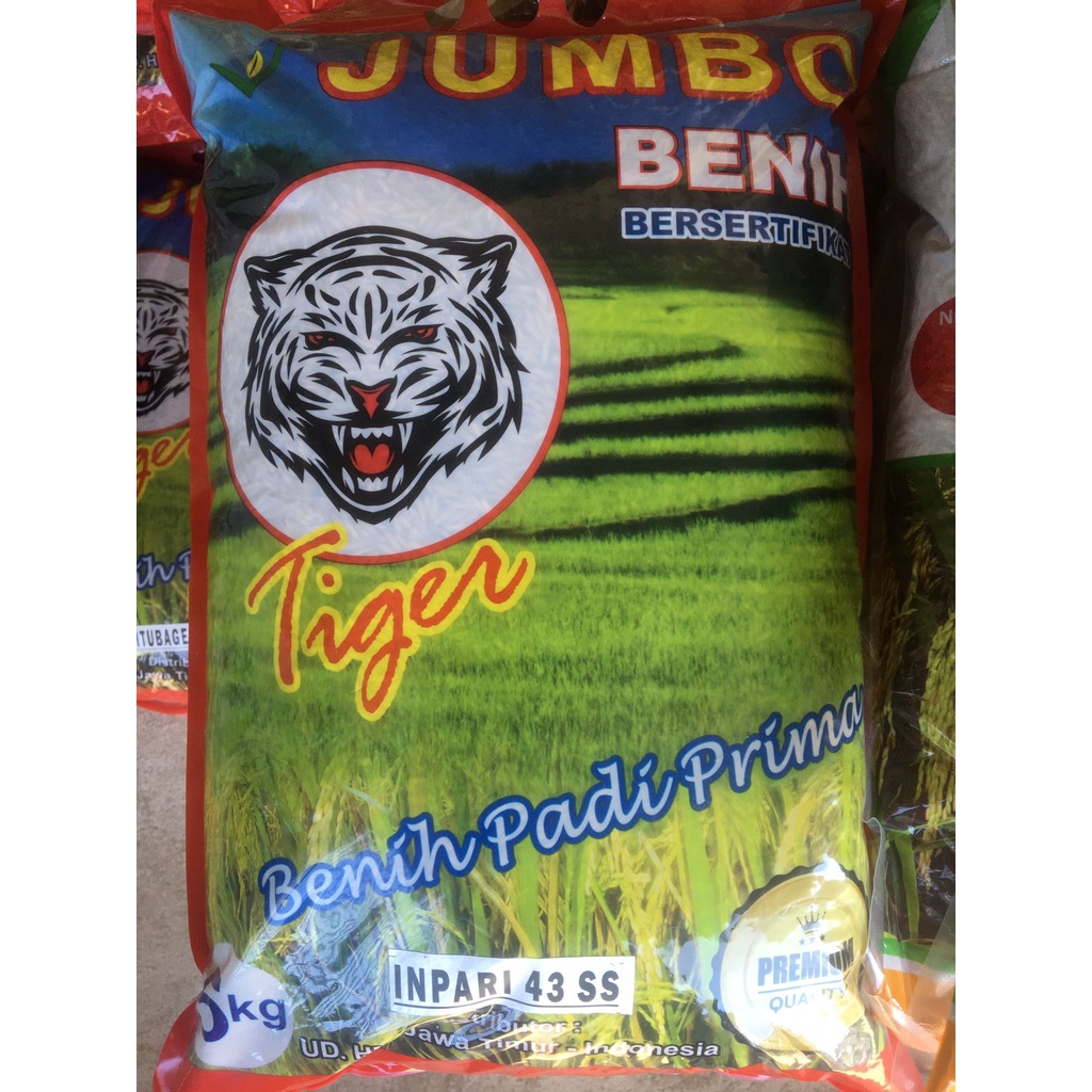 INPARI 43 SS BENIH PADI JUMBO MEREK TIGER KEMASAN 5 KG