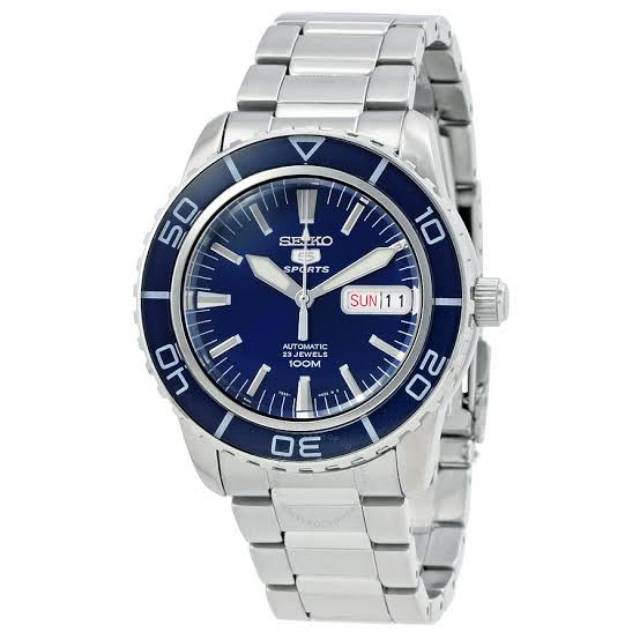 Jam Pria SNZH53 Original Seiko 5 Sports SNZH53K1 Automatic Blue Dial