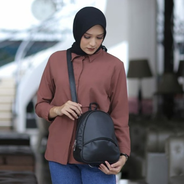 TAS Sekolah RANSEL KECIL WANITA MODERN LEATHER TERBARU ESCORTBAGS Fashion