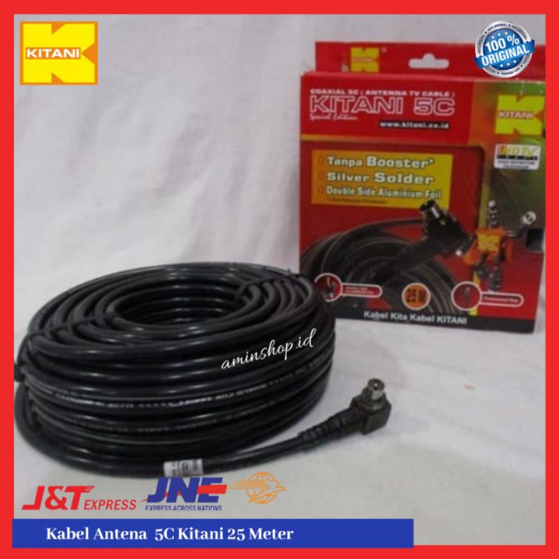 Kabel Antena Tv Kitani Coaxial 5C+Jek 25 Meter Full Tembaga Kabel Tv Ke Antena Kabel Antena Kabel antena tanpa booster kabel antena berkualitas kabel antena murah kabel antena kabel parabola antena hd antena digital kabel antena terbaik kabel CCTV