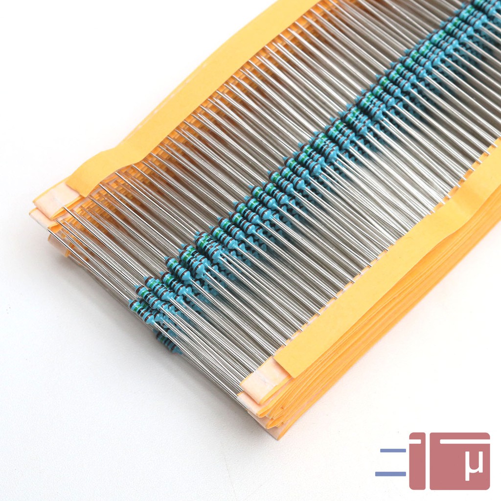 x10 Resistor 1k5 1.5K 1/4W Metal Film 1% Taiwan Kaki Tembaga