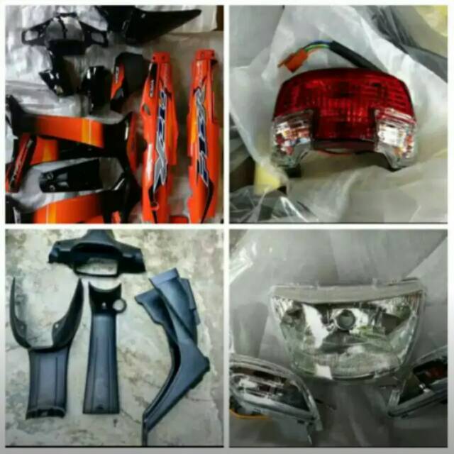 Full set body fiz r atau vega lama oren hitam baru