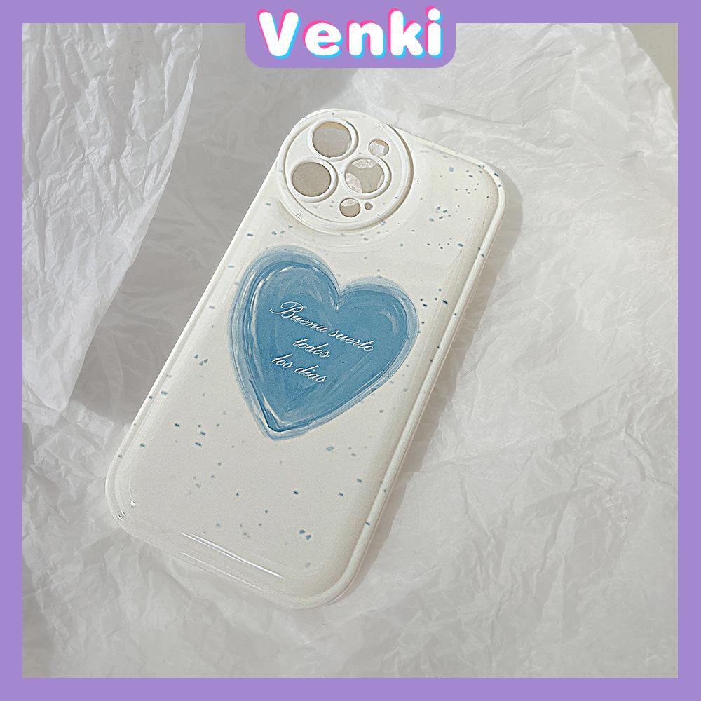 iPhone Case Silicone Soft Case Airbag Shockproof Protection Camera Blue Heart Dot Cute Compatible For iPhone 11 Pro Max 13 Pro Max 12 Pro Max 7Plus xr XS Max