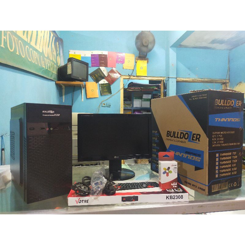 Paket Komputer Fullset Core2Duo Ram Ddr3 4Gb Harddisk 500Gb Lcd Keyboard Mouse