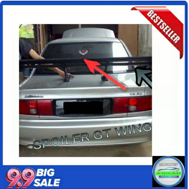 Spoiler sedan wing tingkat dua