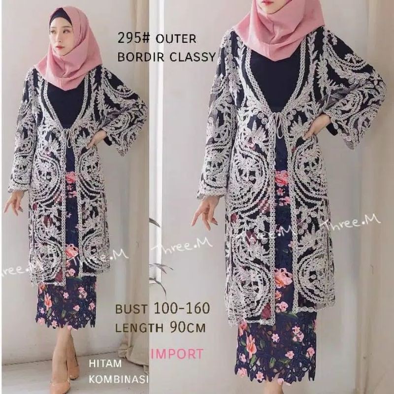295 Baju Cardigan bordir rajut import wanita Baju pantai Cardigan full bordir cewek Atasan pantai