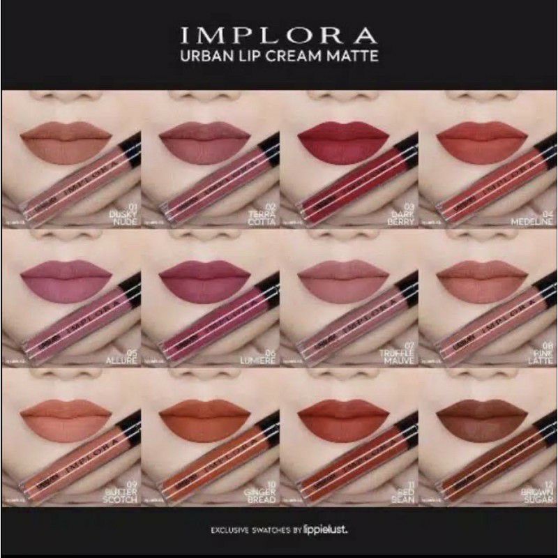 IMPLORA MATTE LIPCREAM | Implora Lip Cream matte Lipstick Original BPOM Warna Pigmented LIPSTIK