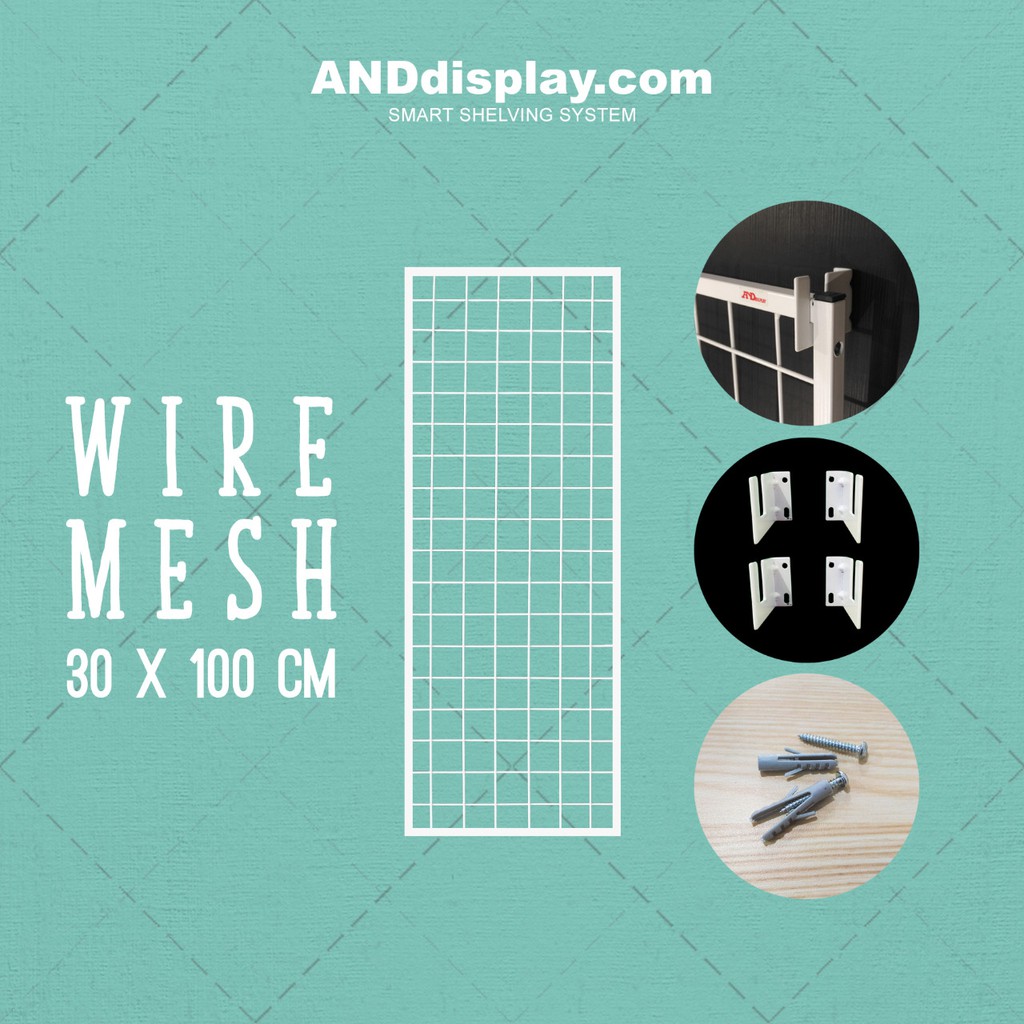 WIREMESH 30x100CM + H5 WALL KAWAT RAM DINDING WIRE GRID