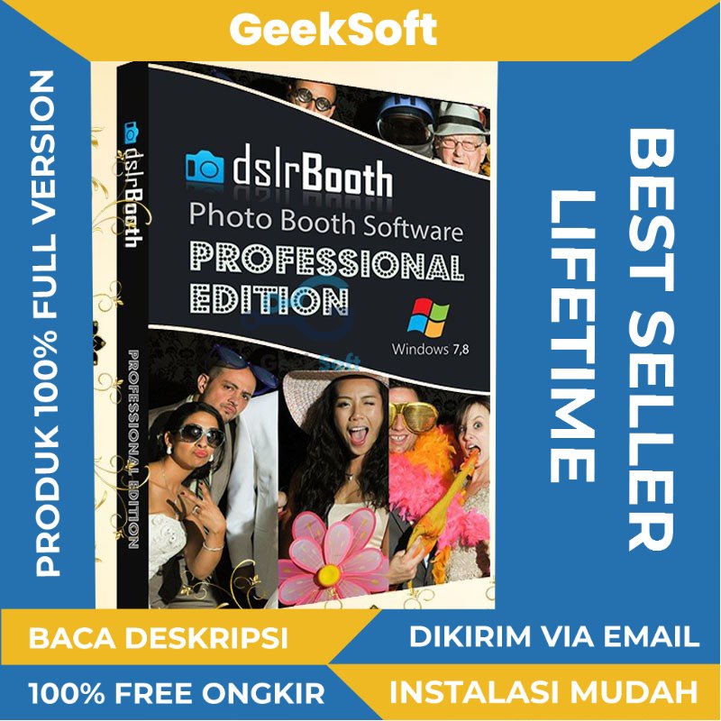 [FULL VERSION] dslrBooth Photo Booth Software Pro Lifetime - photo booth profesional untuk mengelola dan mengedit foto dari DSLR, menciptakan pengalaman foto booth yang menyenangkan