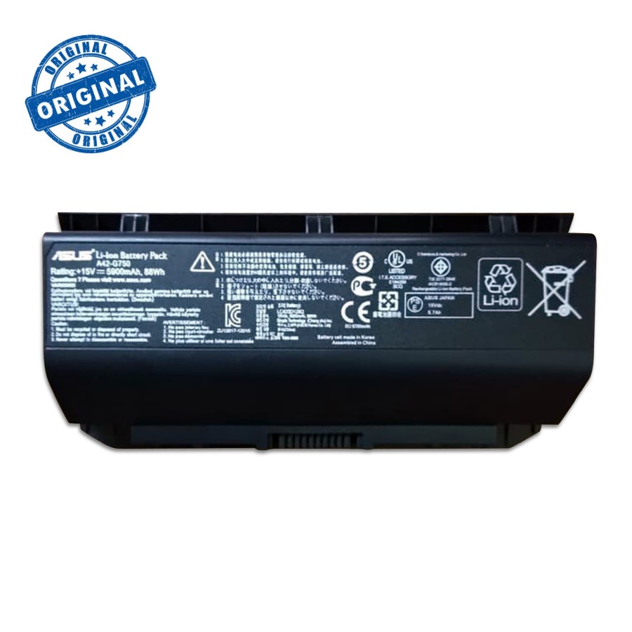 Baterai ASUS G750 G750J G750JH G750JZ G750JW G750JX A42-G750 ORIGINAL