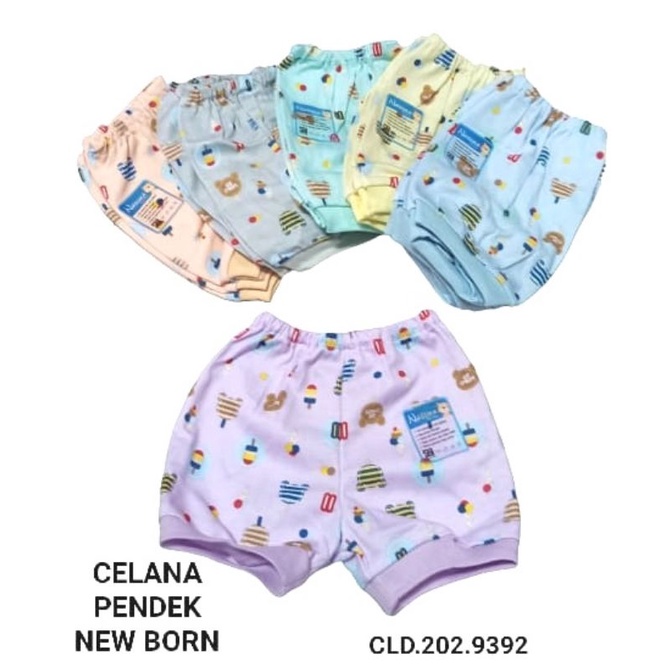 Baju bayi 0-3m NASUKA halus isi 3/ Baju bayi new born / baju bayi Premium-3Pc Cln Pendek Miki