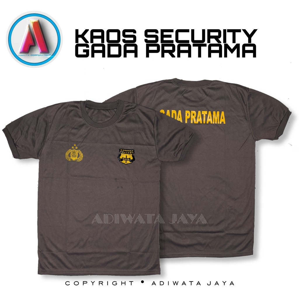 Baju Kaos Security Satpam Securiti Sekurity Sekuriti Lengan Tangan Pendek Terbaru / Gada Pratama