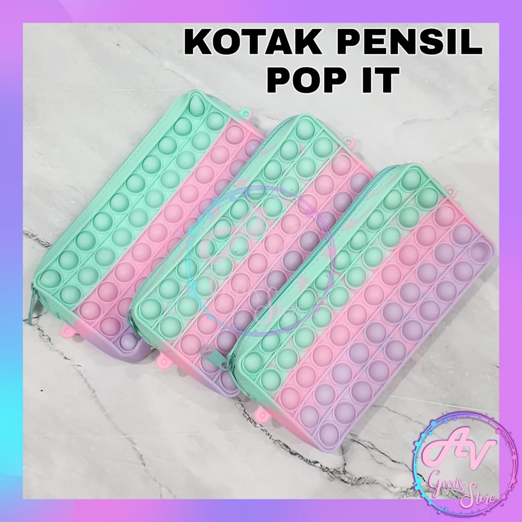 

KOTAK PENSIL / TEMPAT PENSIL POP IT LUCU / KOTAK PENSIL POP IT WARNA PASTEL