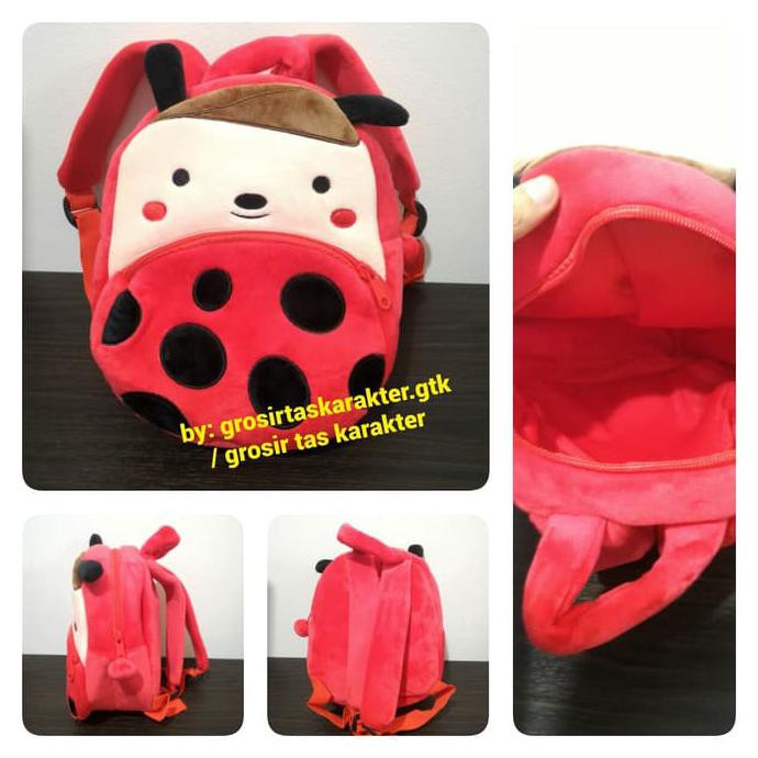 Tas Anak Karakter Binatang Animal Gajah Bee Kepik Sapi 25cm Backpack