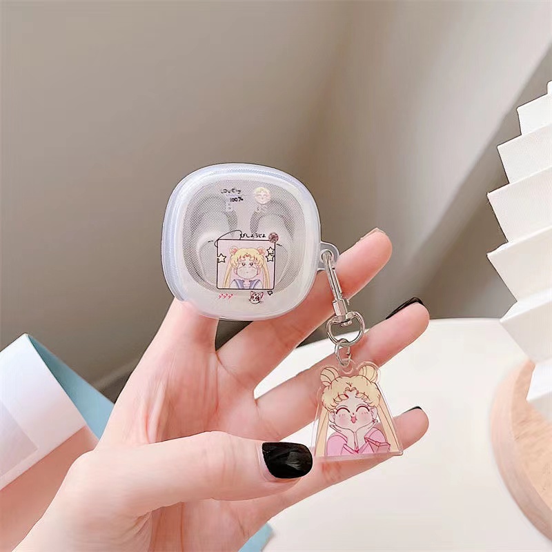 Baseus Wm02 Case wm02 plus case Tpu Transparan Anti Jatuh / Benturan Motif Kartun Untuk Earphone