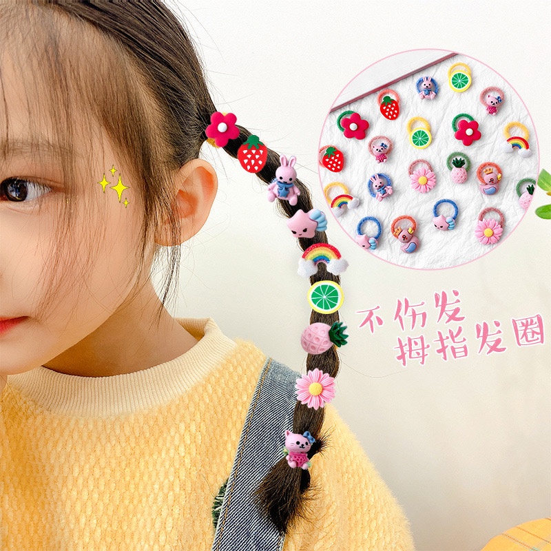 IKAT RAMBUT ANAK KOREA ICON KARAKTER LUCU IMPORT / KARET RAMBUT ANAK / IKAT RAMBUT KARET ANAK