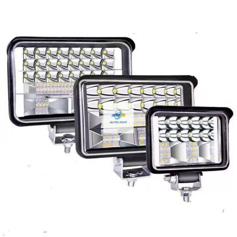 Lampu Tembak Sorot Mobil 2 Cahaya Putih &amp; Kuning Lampu Sorot Mobil Cree LED Worklight 12-24Volt 30mata dan 48Mata