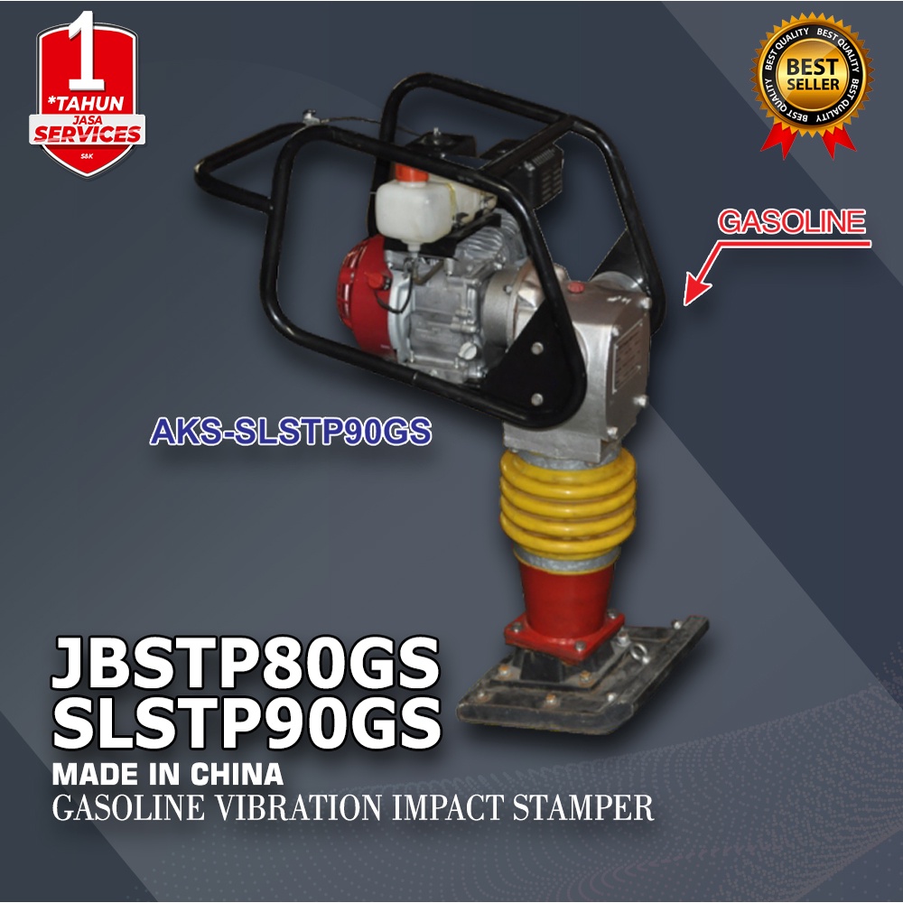 Mesin Stamper Kuda Honda GX160 5.5 HP Perata Jalan Gasoline Vibration Impact Stamper AKS - JBSTP80GS