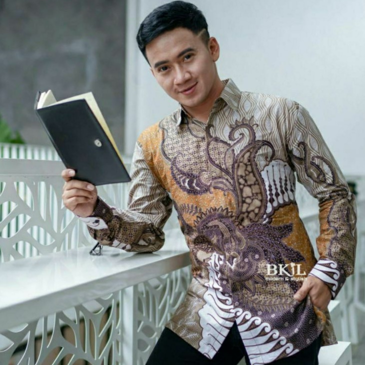 MODERN Batik Pria Lengan Panjang Bagus Mahal Terbaru Murah Solo Jawa Kondangan.