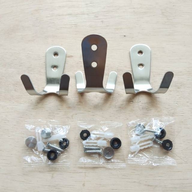 Gantungan Baju Dinding/ Kapstor Stainless Steel  Kait