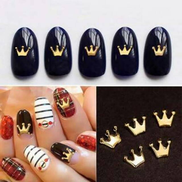 Charm Nail Mini Crown  isi 12pcs