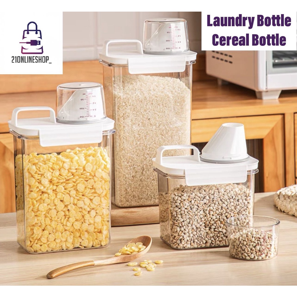 Laundry Bottle Botol Container Cereal Deterjen Pewangi Bubuk dan Cair