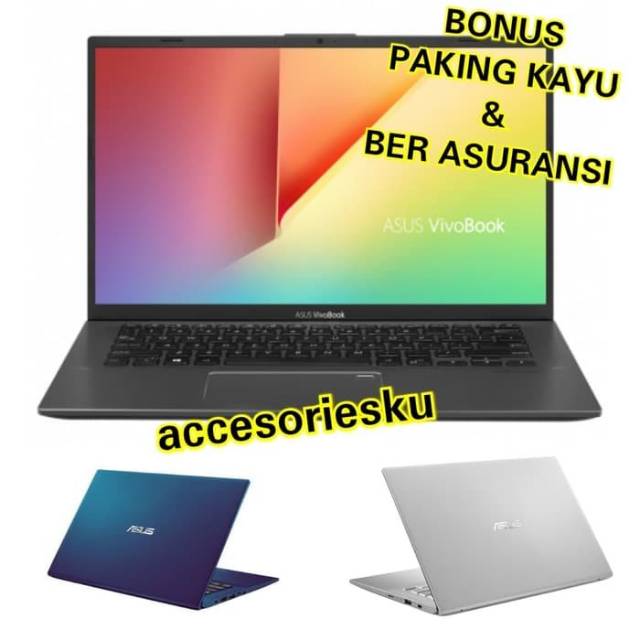 LAPTOP ASUS VIVOBOOK A412DA AMD RYZEN 5 3500U-RAM 8GB-1TB-VGA VEGA-WONDOWS 10-SLIM PROMO MURAH