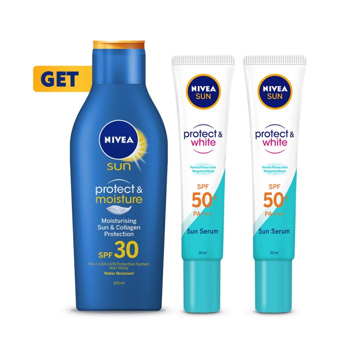 MURAH NIVEA Face and Body Sunblock Package