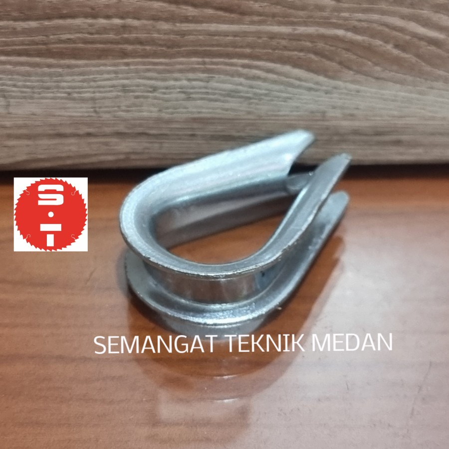 8mm TIMBLE LEKUKAN KAUSEN KABEL SELING SLING WIRE ROPE 8 mm 5/16"